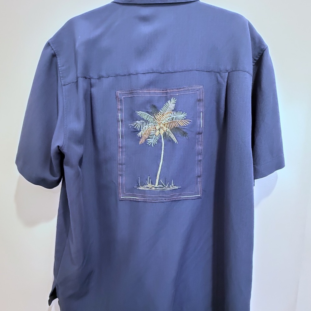 Havana Jacks Cafe Embroidered Hawaiian Shirt / Camp Shirt - XL